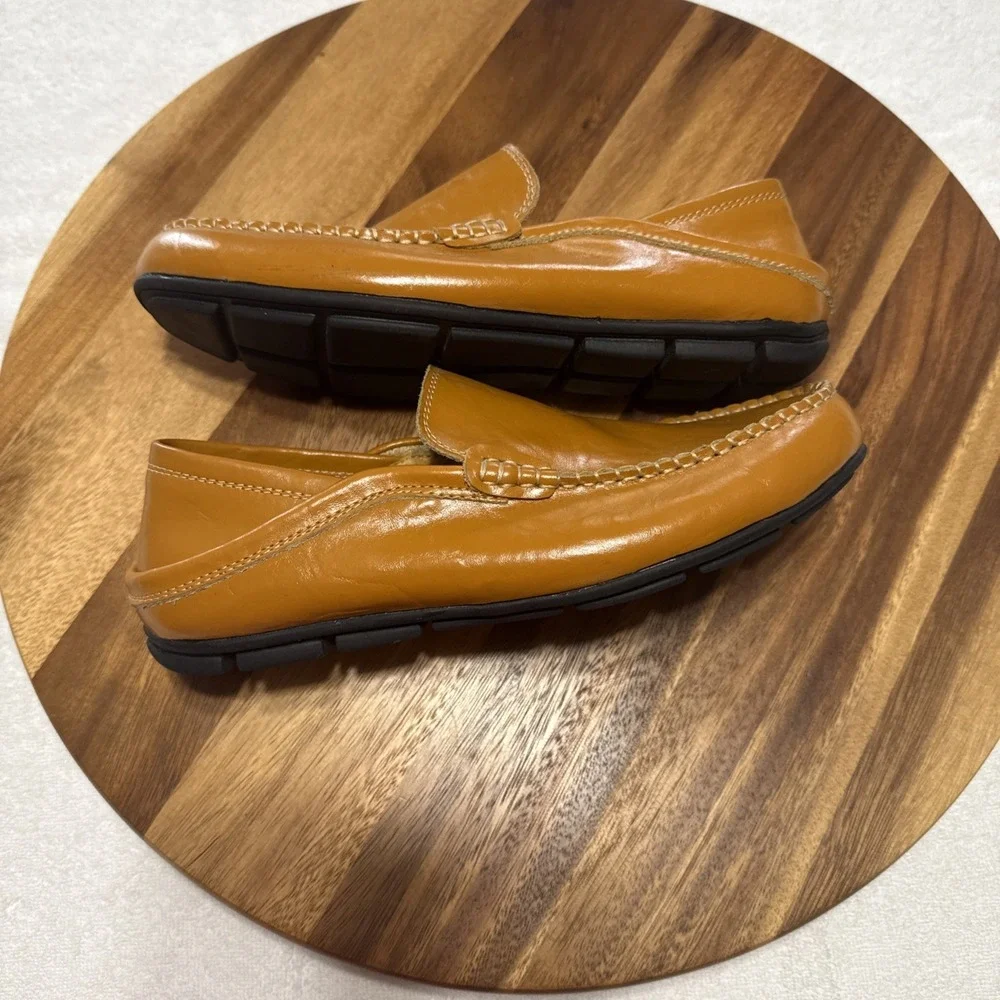 Men's Genuine Leather Loafers Moccasins Boat Shoes EU40 Men's 7 Women's‎ 9